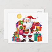 Best Weihnachten Santa Design und neues Jahr glück Postkarte (Vorne/Hinten)