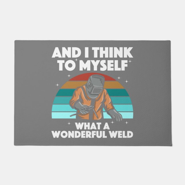 Best Welding Art Men Women Arc Welder Pipeliner II Fußmatte (Vorderseite)