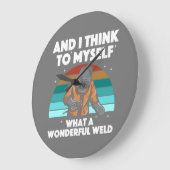 Best Welding Art Men Women Arc Welder Pipeliner II Große Wanduhr (Winkel)