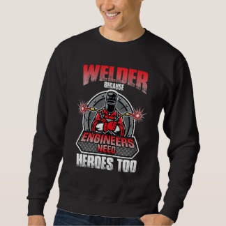Best Welding Retro Pipeliner Ironworker Welder Sweatshirt