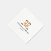 Best Western Dark Brown Wedding Serviette (Ecke)