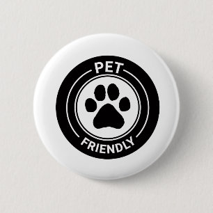 Best Westie Pet Friendly Gezeichnet Paw - Black Button