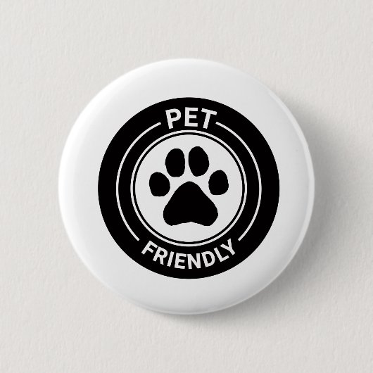 Best Westie Pet Friendly Gezeichnet Paw - Black Button (Vorderseite)