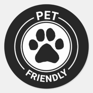 Best Westie Pet Friendly Gezeichnet Paw - Black Runder Aufkleber