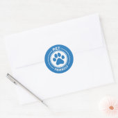Best Westie Pet Friendly Gezeichnet Paw - Blue Runder Aufkleber (Umschlag)