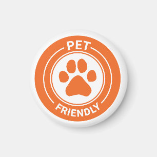 Best Westie Pet Friendly Gezeichnet Paw - Orange Magnet