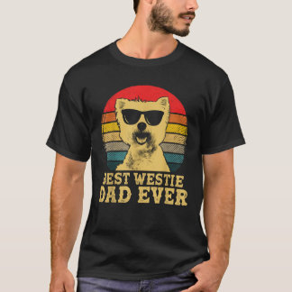 Best Westie Vater Ever Dog Lovers Retro Vintag T-Shirt