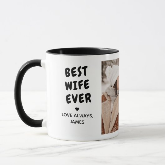 Best Wife Ever 2-Photo Custom Message Tasse (Links)
