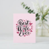 Best wife ever postkarte (Stehend Vorderseite)