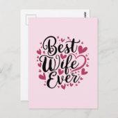 Best wife ever postkarte (Vorne/Hinten)