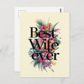 Best wife ever postkarte (Vorne/Hinten)