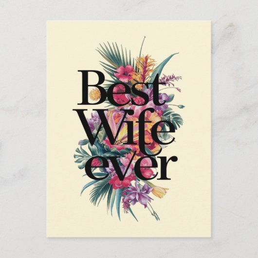 Best wife ever postkarte (Vorderseite)