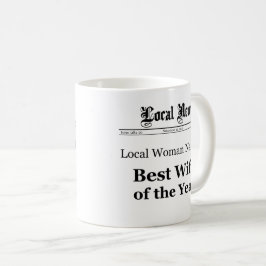 Best Wife of The Year Newspaper Front Mug Kaffeetasse