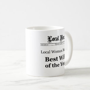 Best Wife of The Year Newspaper Front Mug Kaffeetasse