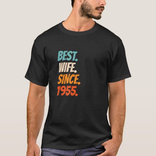 Best Wife Since 1955 67nd wedding anniversary T-Shirt (Vorderseite)