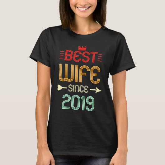 Best Wife Since 2019 2nd Wedding Anniversary T-Shirt (Vorderseite)