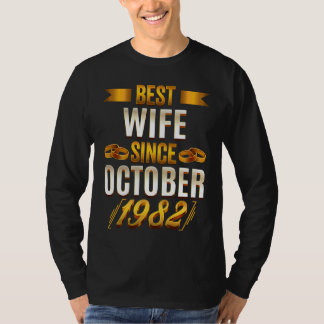 Best Wife Since October 1982 40th Anniversary Wi T-Shirt