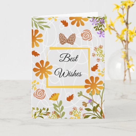 Best Wisches Karte (Gelbe Blume)