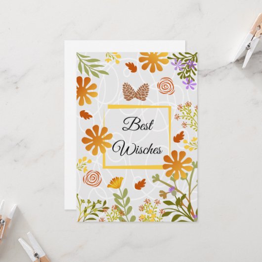 Best Wisches Karte (Vorderseite/Rückseite Beispiel)