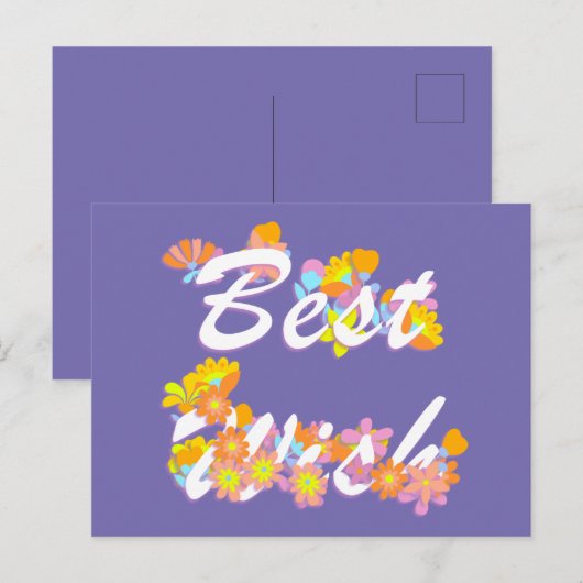 Best Wish Postkarte (Vorne/Hinten)
