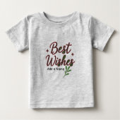 Best Wishes Baby T-Shirt – Personalized with Name (Vorderseite)