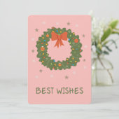 Best wishes Flat Greeting Card Karte (Stehend Vorderseite)