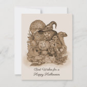 Best Wishes for a Happy Halloween RSVP Karte (Vorderseite)