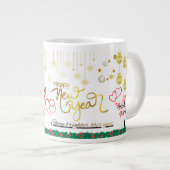Best Wishes New Year Cup Jumbo-Tasse (Vorderseite Rechts)