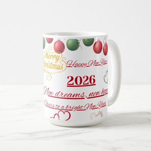 Best Wishes New Year Cup Kaffeetasse (VorderseiteRechts)