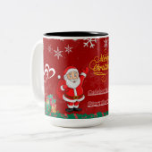 Best Wishes New Year Cup Zweifarbige Tasse (Vorderseite Links)