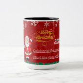 Best Wishes New Year Cup Zweifarbige Tasse (Mittel)