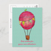 Best Wishes Travel Travelling Good Trip Greeting Postkarte (Vorne/Hinten)