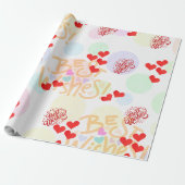 Best Wishs Wrapping Paper - Herz und Pastelle Gesc Geschenkpapier (Ungerollt)