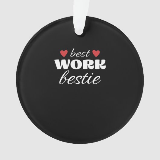 Best Work Bestie Classic Ornament (Vorderseite)