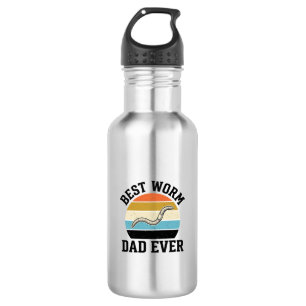 Best Worm Dad Ever Vintage Worm Shirt Design_1 Edelstahlflasche