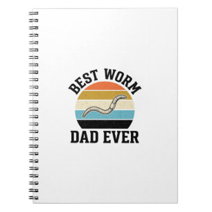 Best Worm Dad Ever Vintage Worm Shirt Design_1 Notizblock