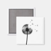 Best wünscht Black Dandelion Magnet (Vorderseite/Rückseite)