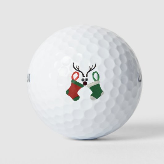 Best wünscht Weihnachten Besondere Anlass Red & Gr Golfball (Vorderseite)