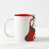 Best wünscht Weihnachten Besondere Anlass Red & Gr Zweifarbige Tasse (Links)