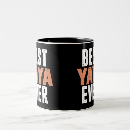 Best Yaya Ever Zweifarbige Tasse (Mittel)