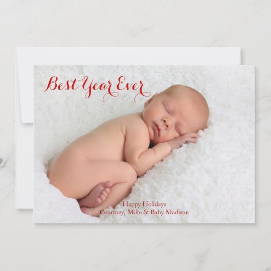 Best Year EJEDES Foto Urlaubskarte Feiertagskarte (Vorderseite)