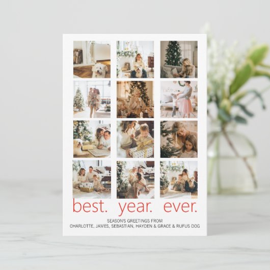 Best Year EJEDES Foto Weihnachten Personalisiert (Stehend Vorderseite)