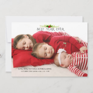 Best Year Eve Holiday Foto Card Feiertagskarte
