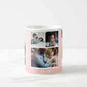 Best Year Ever Foto Collage Rosa Kaffeetasse (Mittel)