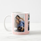 Best Year Ever Foto Collage Rosa Kaffeetasse (Links)