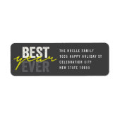 Best Year Ever Handwriting Script Moderne Adresse (Vorne)