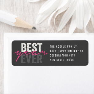 Best Year Ever Handwriting Script Moderne Adresse