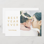 Best Year Ever Holiday Foto Cards Einladung (Vorne/Hinten)