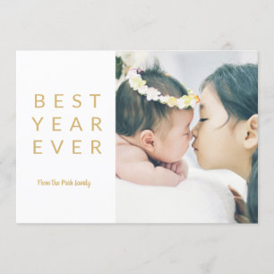 Best Year Ever Holiday Foto Cards Einladung