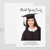 Best Year Ever Masculine Grad Foto Ankündigung (Vorne/Hinten)